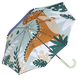 Entre Temps Paraguas Infantil Impreso Interior Dinosaurio Azul Unicornio Rosa Diámetro 69cm