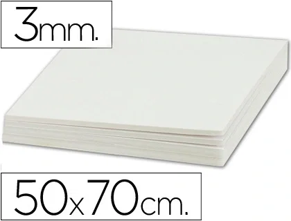 Liderpapel Cartón Pluma Blanco 50x70cm Espesor 3mm Liderpapel Cartón Pluma Blanco 50x70cm Espesor 3mm