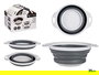 Kinvara Colador Redondo con Asas Plegable 20 cm para Cocina, Plástico Blanco/Gris (Set de 24)