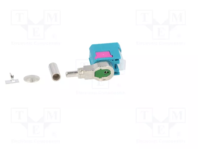 4CARMEDIA Conector de Antena FAKRA Angular para RG174 Verde