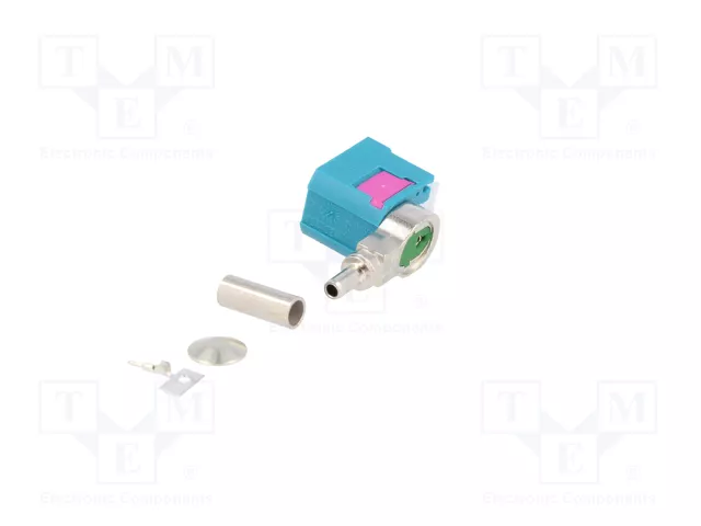 4CARMEDIA Conector de Antena FAKRA Angular para RG174 Verde