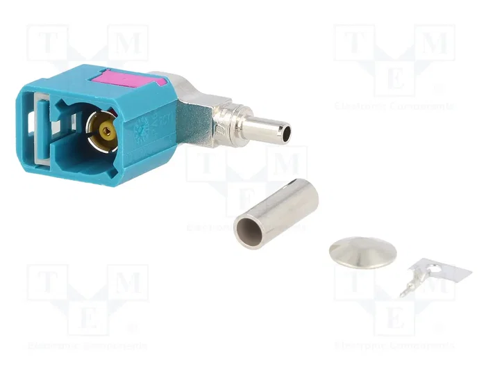 4CARMEDIA Conector de Antena FAKRA Angular para RG174 Verde