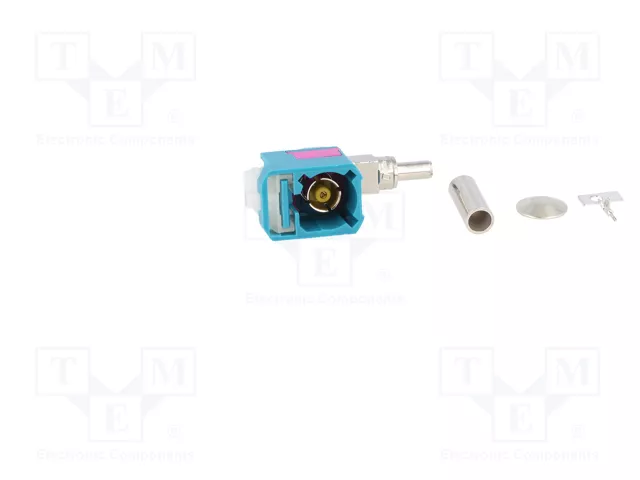 4CARMEDIA Conector de Antena FAKRA Angular para RG174 Verde