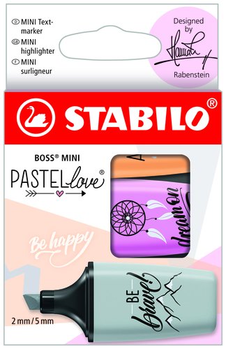 Stabilo Boss Mini Pastel Estuche de 3 unidades
