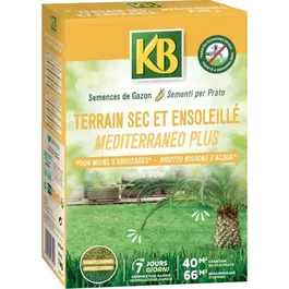 KB Semillas de Césped Terreno Seco y Soleado 40m²