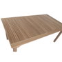 DKD Home Decor Mesa de Comedor para Terraza y Jardín de Teca Extensible, Color Marrón, 100 x 75 x 180 cm (Extensible a 240 cm)