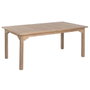 DKD Home Decor Mesa de Comedor para Terraza y Jardín de Teca Extensible, Color Marrón, 100 x 75 x 180 cm (Extensible a 240 cm)