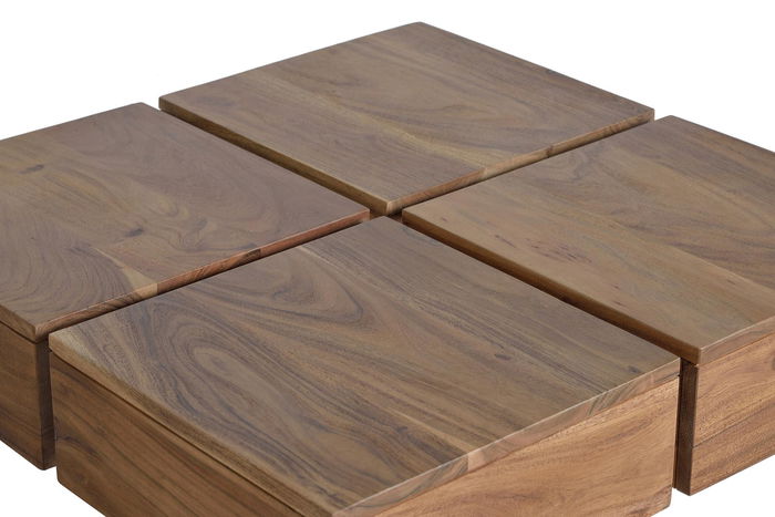 Giner y Colomer Mesa Centro Madera Acacia Natural 80x80 cm