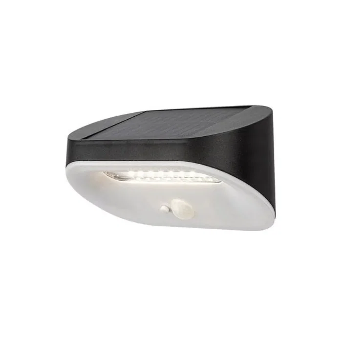 Rabalux Aplique Exterior Solaire LED Brezno RAB-77006 3,2W 145Lm 4000K Sensor IP44 Negro Rabalux Aplique Exterior Solaire LED Brezno RAB-77006 3,2W 145Lm 4000K Sensor IP44 Negro
