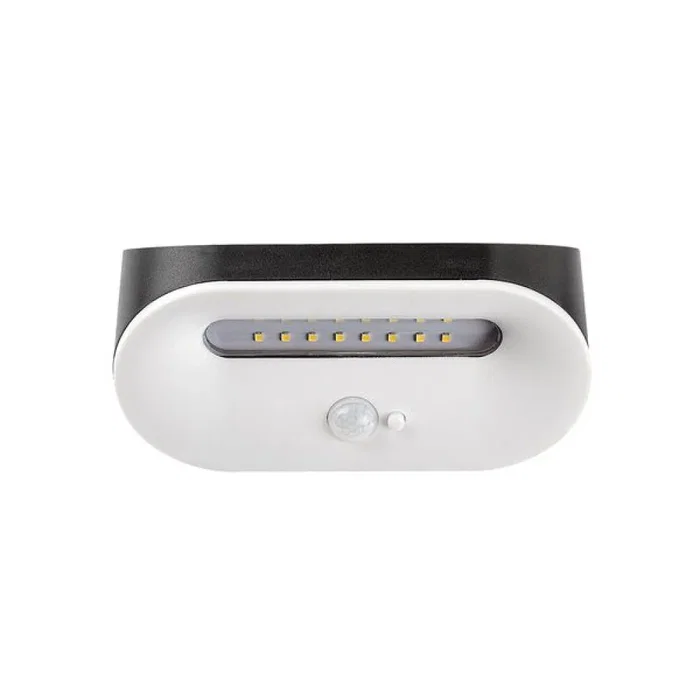 Rabalux Aplique Exterior Solaire LED Brezno RAB-77006 3,2W 145Lm 4000K Sensor IP44 Negro