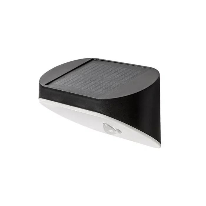 Rabalux Aplique Exterior Solaire LED Brezno RAB-77006 3,2W 145Lm 4000K Sensor IP44 Negro