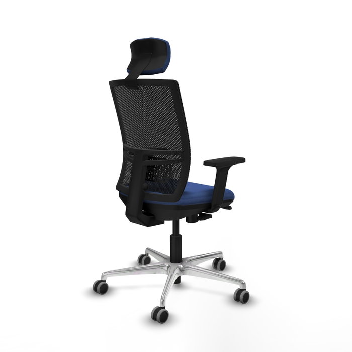 PIQUERAS Y CRESPO Silla de oficina Yunquera con mecanismo Sincro/Traslack, Azul marino y Negro PIQUERAS Y CRESPO Silla de oficina Yunquera con mecanismo Sincro/Traslack, Azul marino y Negro