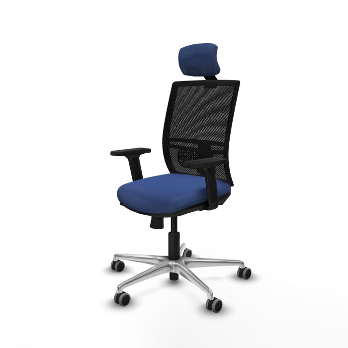PIQUERAS Y CRESPO Silla de oficina Yunquera con mecanismo Sincro/Traslack, Azul marino y Negro PIQUERAS Y CRESPO Silla de oficina Yunquera con mecanismo Sincro/Traslack, Azul marino y Negro