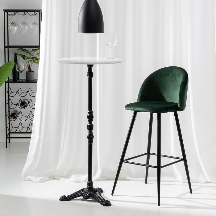 Taburete Alto Verde Oscuro Tejido-Metal 40,20 X 48,20 X 102 (Set de 2)