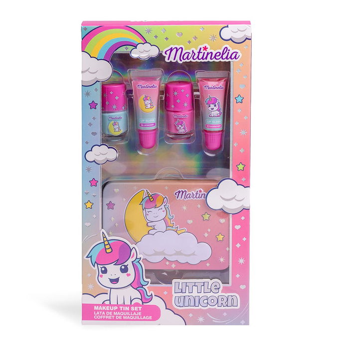 Martinelia Set Maquillaje Tin Box Little Unicorn 85494 con 2 Esmaltes Solubles y 2 Brillos de Labios Martinelia Set Maquillaje Tin Box Little Unicorn 85494 con 2 Esmaltes Solubles y 2 Brillos de Labios