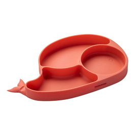 Fackelmann Plato con forma de ballena color coral con ventosa