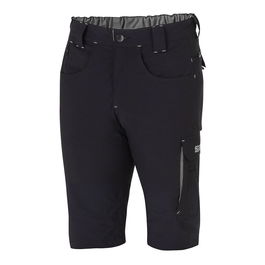 Sparco Laredo T5 - Bermuda Técnica Hombre con Bandas Reflectantes, Multibolsillos, Material Antiabrasión (90% Nylon, 10% Spandex) - Color Negro/Gris - Talla XXL