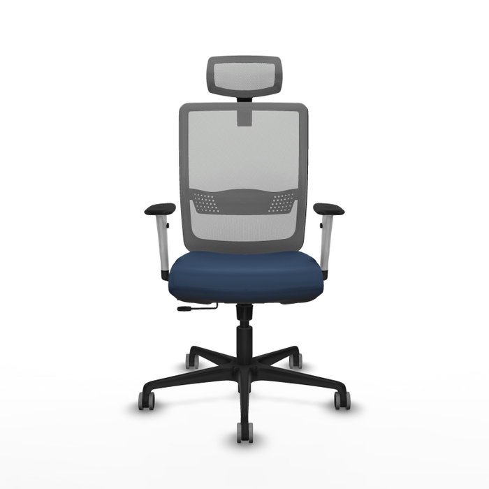PIQUERAS Y CRESPO Silla de oficina Haches Azul marino y Gris PIQUERAS Y CRESPO Silla de oficina Haches Azul marino y Gris
