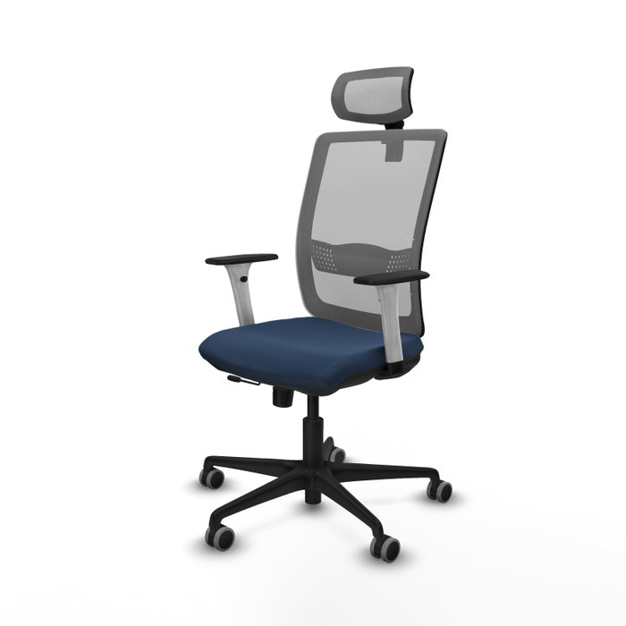 PIQUERAS Y CRESPO Silla de oficina Haches Azul marino y Gris PIQUERAS Y CRESPO Silla de oficina Haches Azul marino y Gris