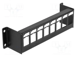DeLOCK Panel de montaje Keystone de 8 puertos para montaje en superficie