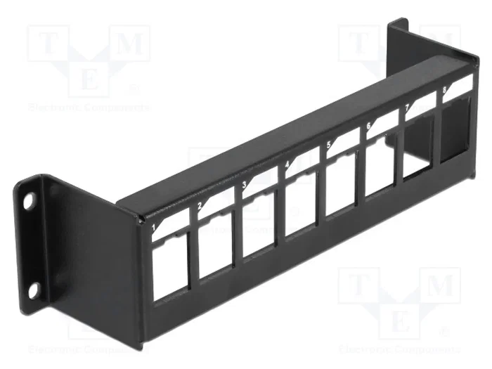 DeLOCK Panel de montaje Keystone de 8 puertos para montaje en superficie