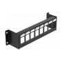 DeLOCK Panel de montaje Keystone de 8 puertos para montaje en superficie