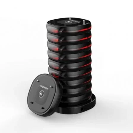 Approx appCUSTOMERCALLERKIT Kit Avisador de Clientes Inalámbrico con Transmisor, 10 Discos y Base de Carga, Hostelería, Vibración, Luz y Sonido