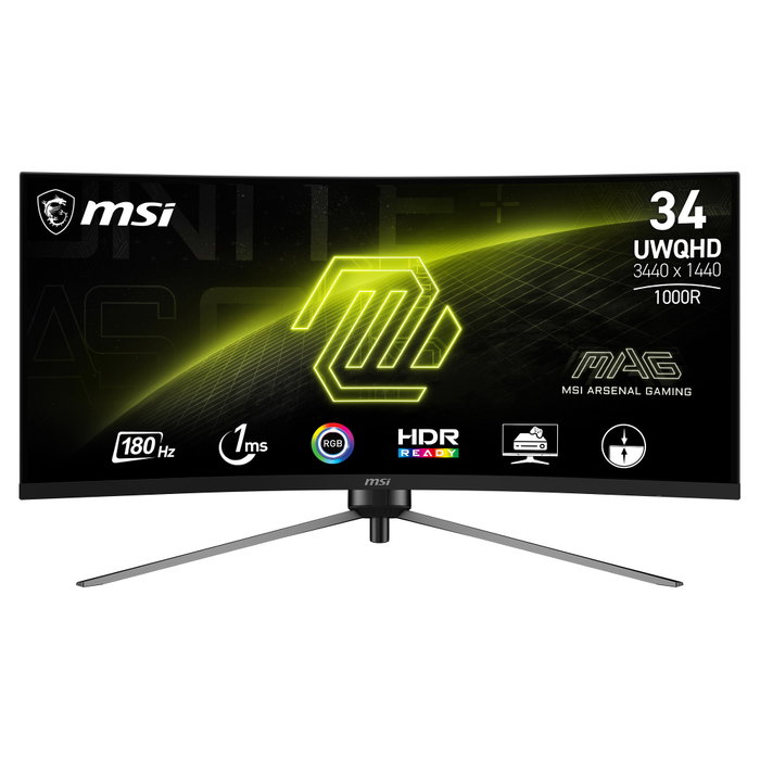 MSI MAG 345CQRDE Monitor Gaming Curvo 34 pulg. UWQHD 180Hz VA Black MSI MAG 345CQRDE Monitor Gaming Curvo 34 pulg. UWQHD 180Hz VA Black