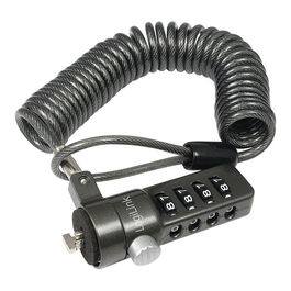 Logilink Cable Antirrobo para Portátil con Combinación de 4 Cifras, Negro