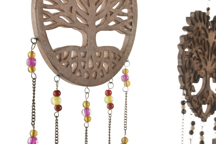 DKD Home Decor Decoración Colgante Indio Marron Arbol de la Vida Corazon Sol 20 x 61 x 20 cm (3 Unidades) DKD Home Decor Decoración Colgante Indio Marron Arbol de la Vida Corazon Sol 20 x 61 x 20 cm (3 Unidades)