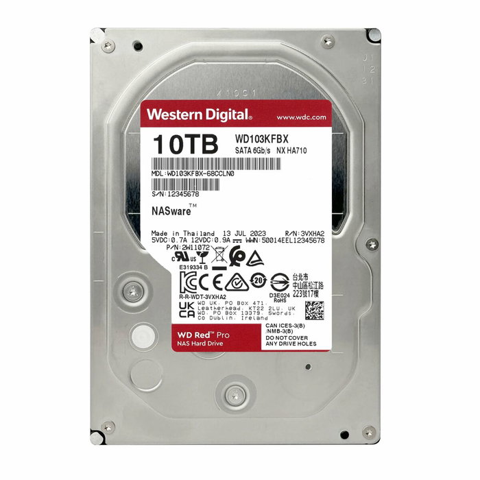 Western Digital Red Pro WD103KFBX 10 TB 7200 RPM 512 MB 3.5 Seial ATA III