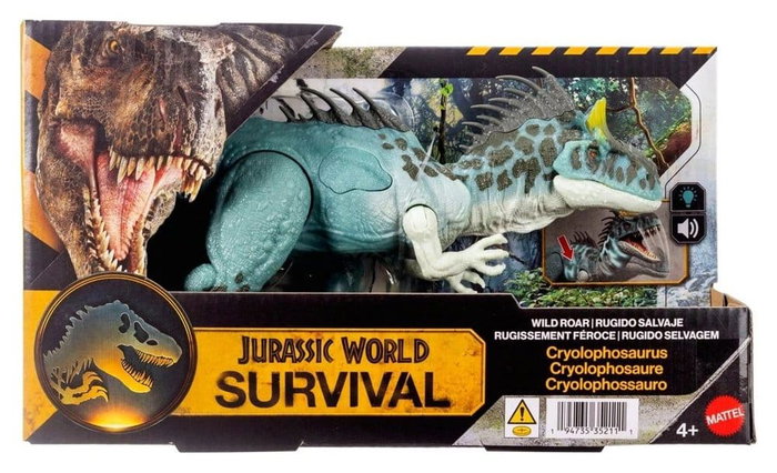 Mattel Jurassic World: Survival Wild Roar Cryolophosaurus 37 cm