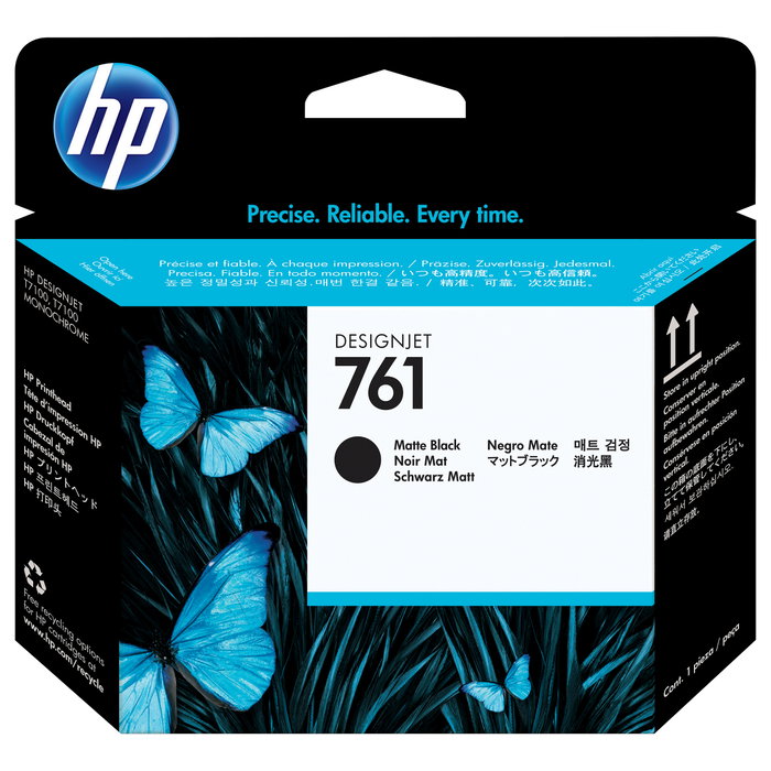 HP 761 Cabezal de impresión Negro mate (CH648A) HP 761 Cabezal de impresión Negro mate (CH648A)
