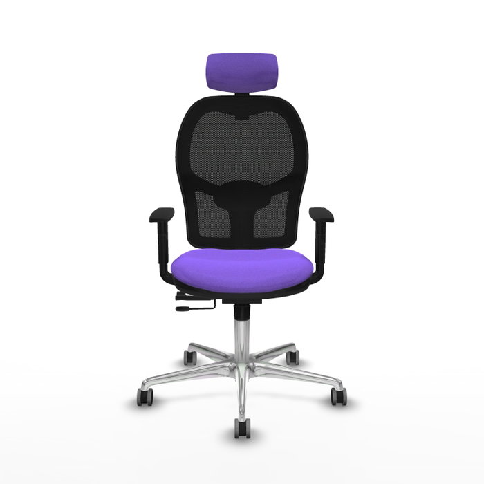 PIQUERAS Y CRESPO Silla de oficina Jorquera con mecanismo Sincro/Traslack, Lila y Negro