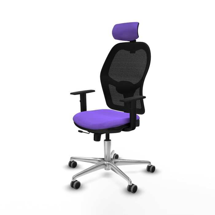 PIQUERAS Y CRESPO Silla de oficina Jorquera con mecanismo Sincro/Traslack, Lila y Negro