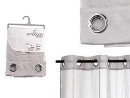 Cortina Visillo Gris Claro 140x260 cm Giftdecor (Set de 6)