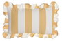 DKD Home Decor Cojín Algodón Reciclado 50x30 Amarillo con Volantes y Rayas (Pack de 2)