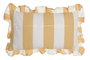 DKD Home Decor Cojín Algodón Reciclado 50x30 Amarillo con Volantes y Rayas (Pack de 2)