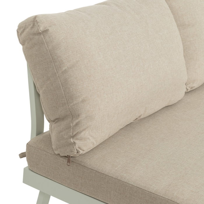 Conjunto Jardín Beige-Blanco Aluminio 1 cm