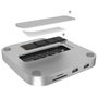 RaidSonic ICY BOX Club Dock 100 Dockingstation para Mac Mini, SSD M.2, USB 3.2 Gen 2 Type-C, Plata