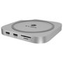 RaidSonic ICY BOX Club Dock 100 Dockingstation para Mac Mini, SSD M.2, USB 3.2 Gen 2 Type-C, Plata