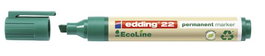 EDDING Marcador Permanente EcoLine 22 Biselado Verde (Set de 10)