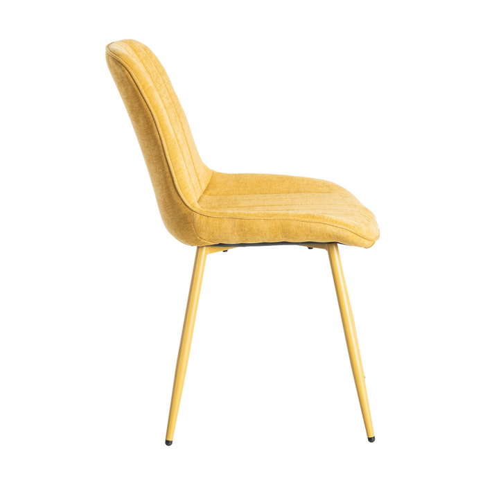 Silla Amarillo Tejido-Metal Contract 50 X 60 X 85 cm (Set de 4)