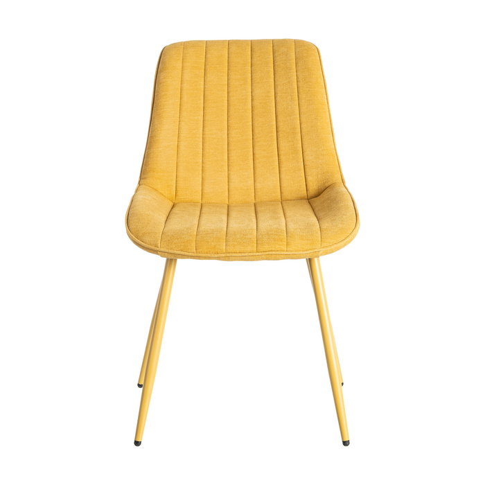 Silla Amarillo Tejido-Metal Contract 50 X 60 X 85 cm (Set de 4)