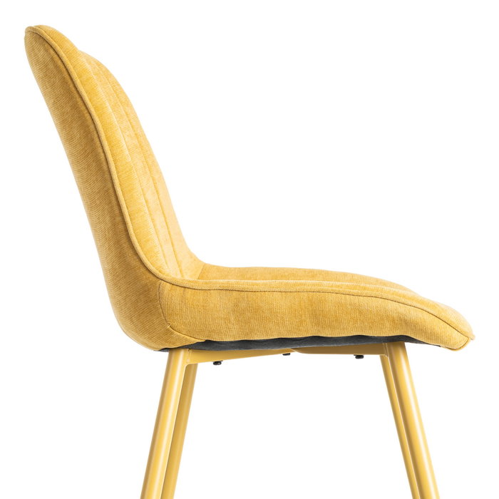 Silla Amarillo Tejido-Metal Contract 50 X 60 X 85 cm (Set de 4)