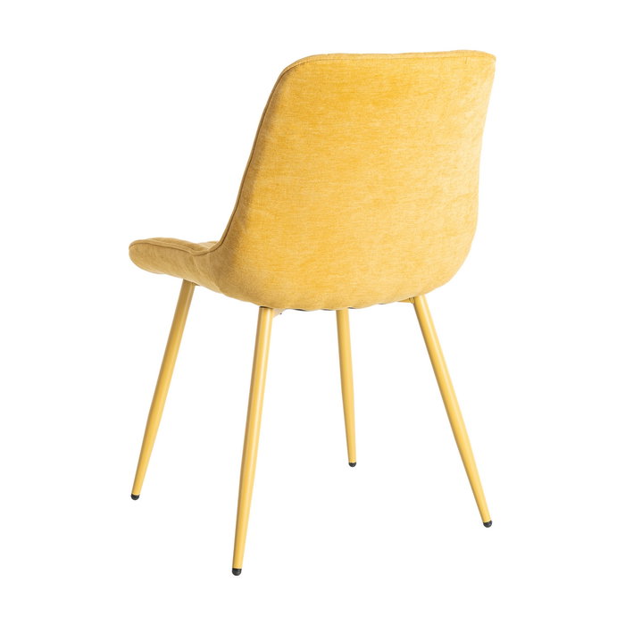 Silla Amarillo Tejido-Metal Contract 50 X 60 X 85 cm (Set de 4)