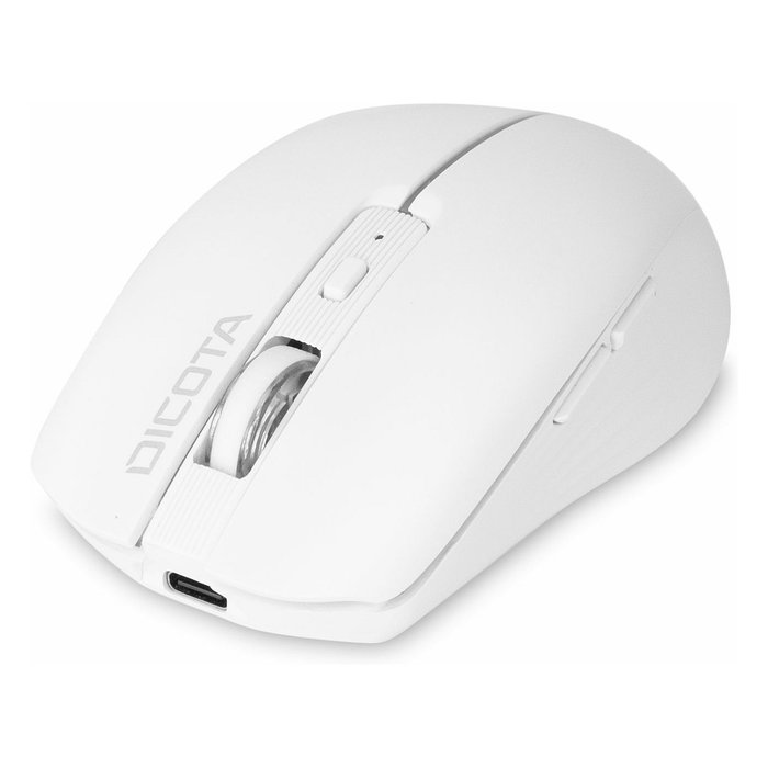 Dicota D32044 Ratón Inalámbrico RF + Bluetooth para Notebook, Ambidiestro, 1600 DPI, 6 Botones, Blanco, Recargable USB-C Dicota D32044 Ratón Inalámbrico RF + Bluetooth para Notebook, Ambidiestro, 1600 DPI, 6 Botones, Blanco, Recargable USB-C
