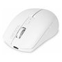 Dicota D32044 Ratón Inalámbrico RF + Bluetooth para Notebook, Ambidiestro, 1600 DPI, 6 Botones, Blanco, Recargable USB-C