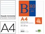 Liderpapel Bloc de notas A4 horizontal 80 hojas 60g/m2 con doble margen azul