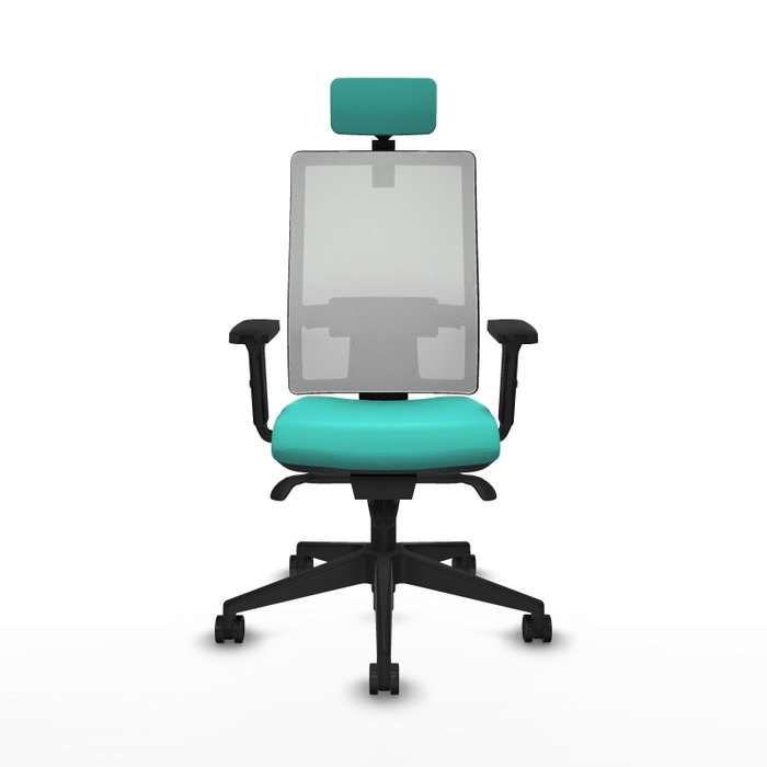 PIQUERAS Y CRESPO Silla de oficina Horna con mecanismo Sincro, Turquesa y Blanco PIQUERAS Y CRESPO Silla de oficina Horna con mecanismo Sincro, Turquesa y Blanco